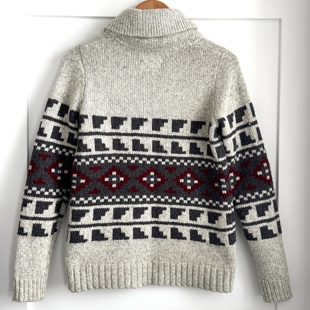 Roots Full Zip Knit Cardigan Sweater Wool Blend Size S - Picture 3 of 7